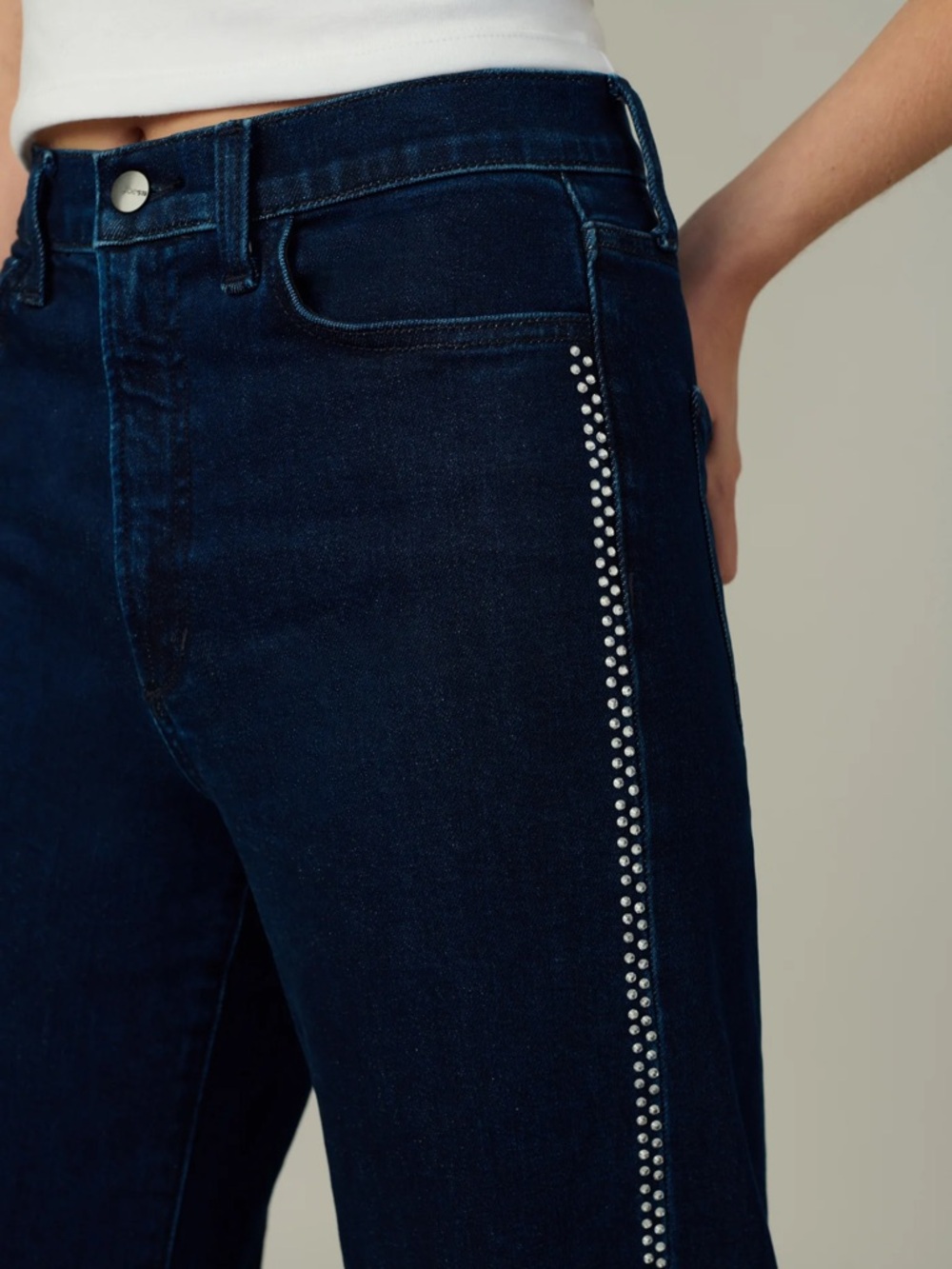 Joe’s Mia Wide Leg Jeans with Crystals